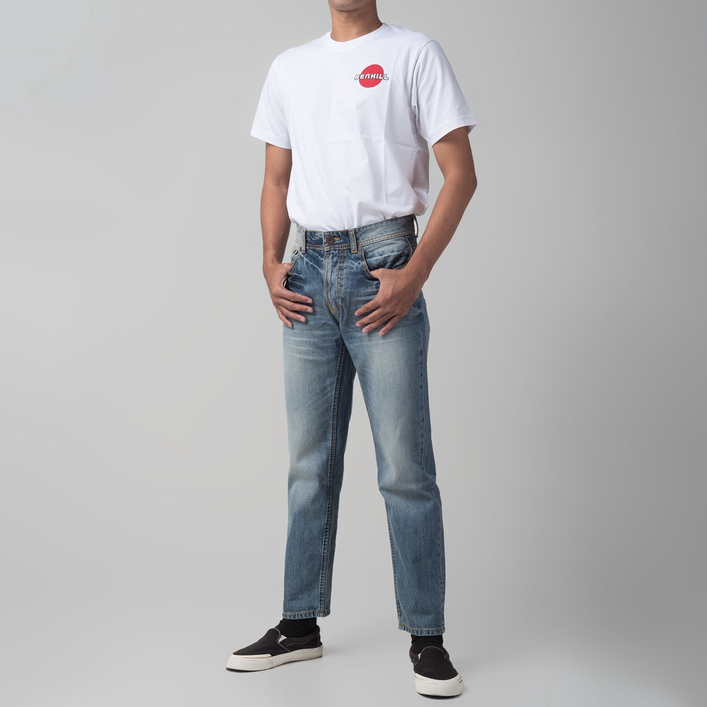 Benhill Denim Premium Pants Relaxed Fit Light Blue Wash 29627-3231F