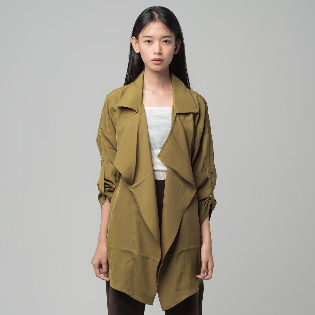 Benhill Cardigan "Chul" Wanita Lengan PanjangOlive A165-29H0Z