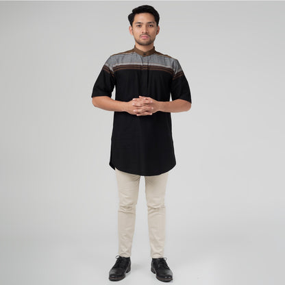 Benhill Koko Qurta Salur Pria Pendek Hitam 29914-15-3120H