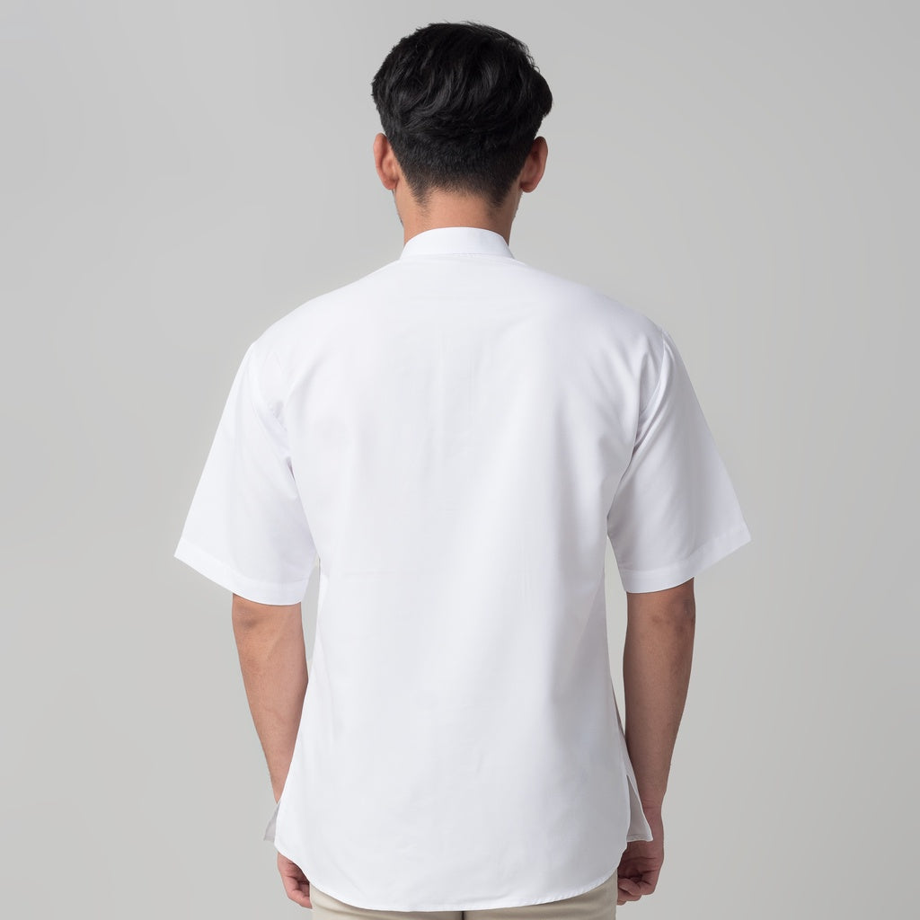 Benhill Kemeja Pria Koko Qurta Lengan Pendek Putih 29955-3211H