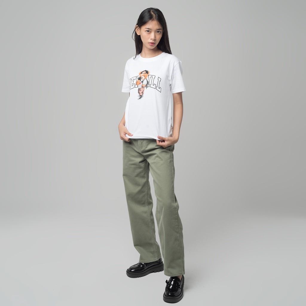 Benhill T-shirt Grafis Katun 30s Combed Lengan Pendek White 610-29186