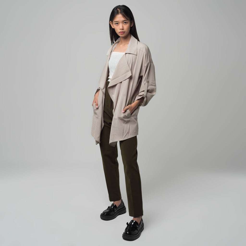 Benhill Cardigan "Chul" Wanita Lengan Panjang Cream A163-2990Z