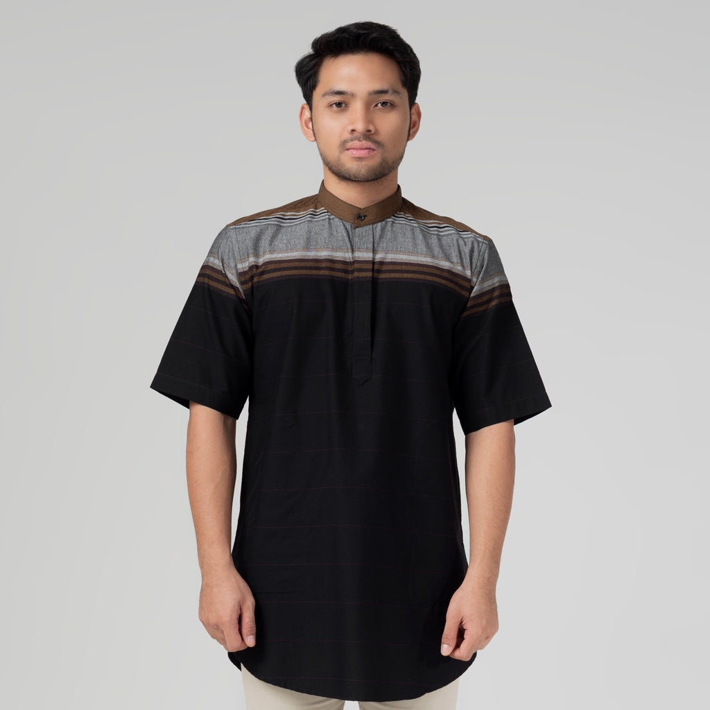 Benhill Koko Qurta Salur Pria Pendek Hitam 29914-15-3120H