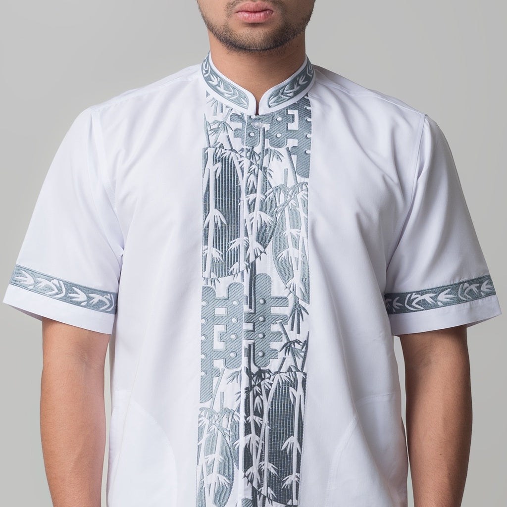 Benhill Taqwa Koko Bordir Pria Lengan Pendek Putih 2176-32108