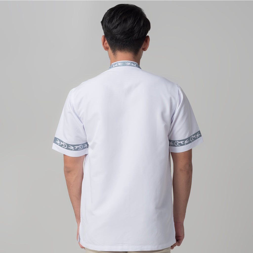 Benhill Taqwa Koko Bordir Pria Lengan Pendek Putih 2176-32108