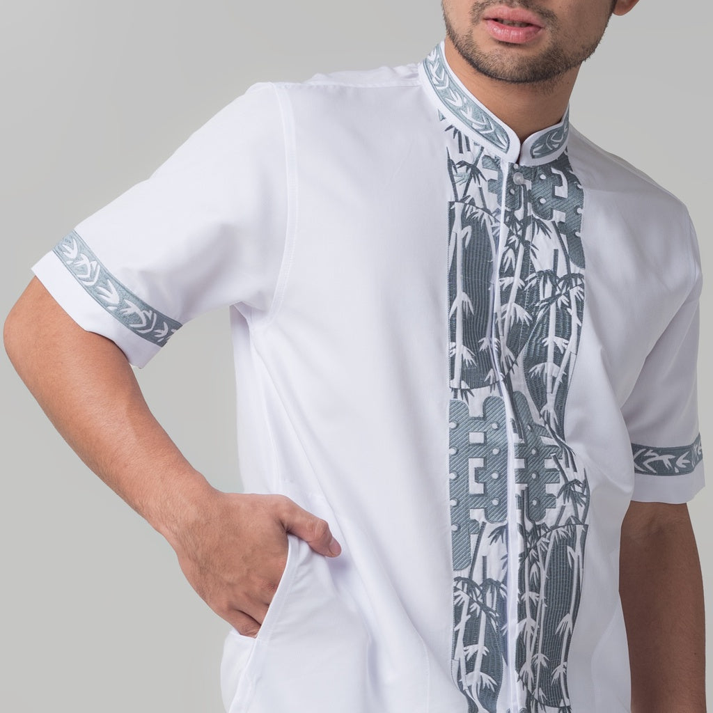 Benhill Taqwa Koko Bordir Pria Lengan Pendek Putih 2176-32108