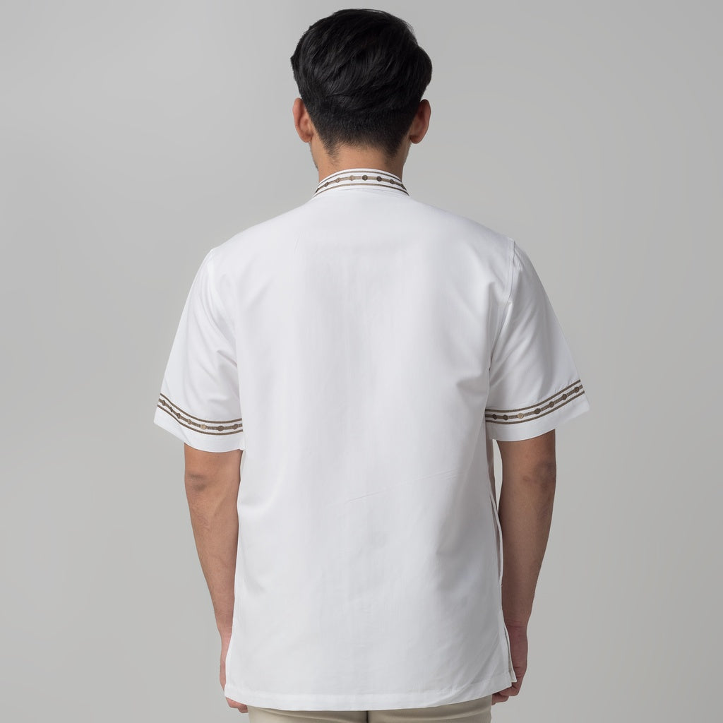 Benhill Taqwa Koko Bordir Pria Lengan Pendek Off White 2171-32108