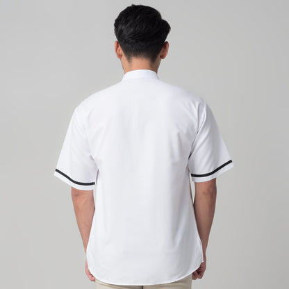 Benhill Baju Taqwa Koko Pria Qurta Kurta Lengan Pendek Putih 29953-3211H