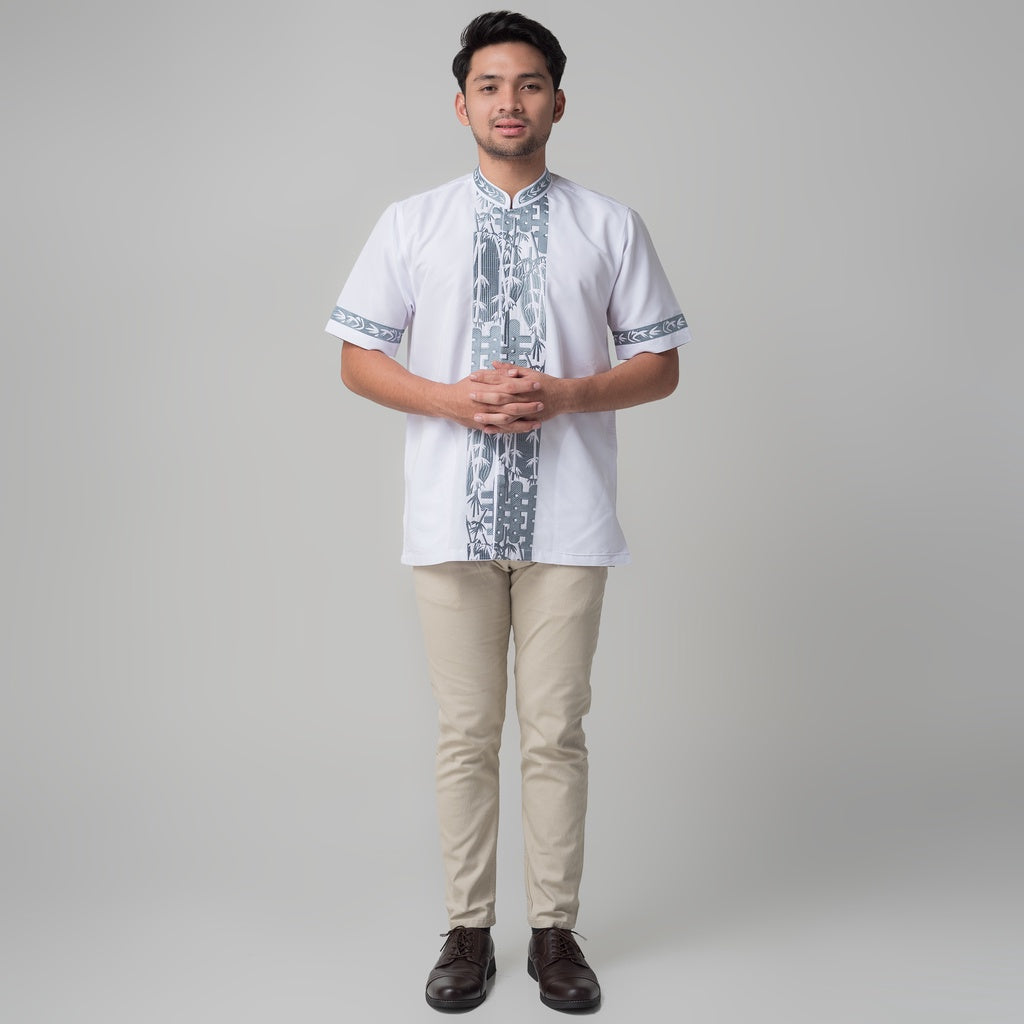 Benhill Taqwa Koko Bordir Pria Lengan Pendek Putih 2176-32108