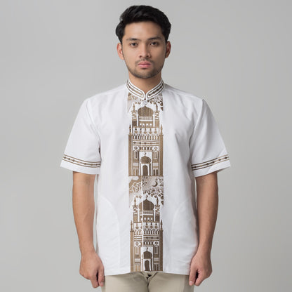 Benhill Taqwa Koko Bordir Pria Lengan Pendek Off White 2171-32108
