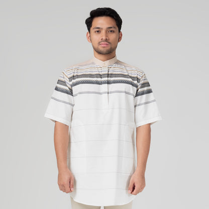 Benhill Koko Qurta Salur Pria Pendek Putih 29298-3110H