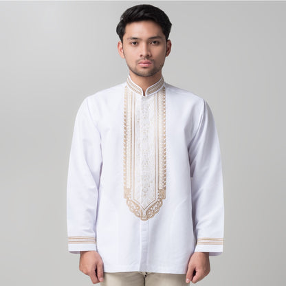 Benhill Taqwa Koko Bordir  Pria Lengan Panjang Putih 2167-32107