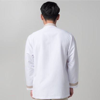 Benhill Taqwa Koko Bordir  Pria Lengan Panjang Putih 2167-32107